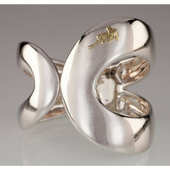 Ippolita Sterling Silver & 18k Yellow Gold Cherish Classico Hinged Cuff Bracelet